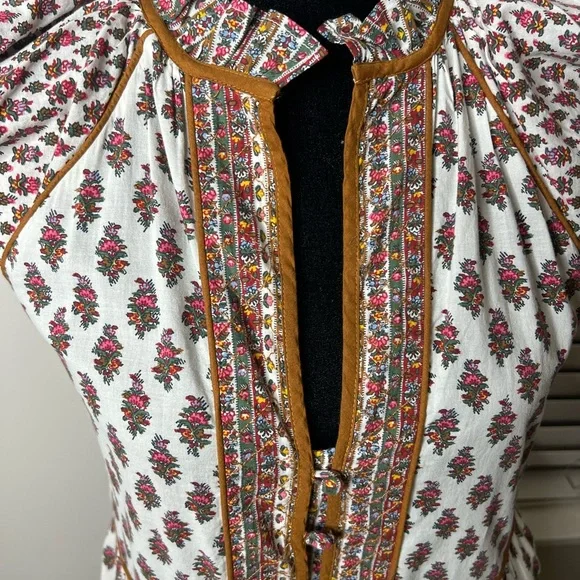 VERONICA BEARD Amoura boho Floral mini dress 2 - Picture 11 of 13